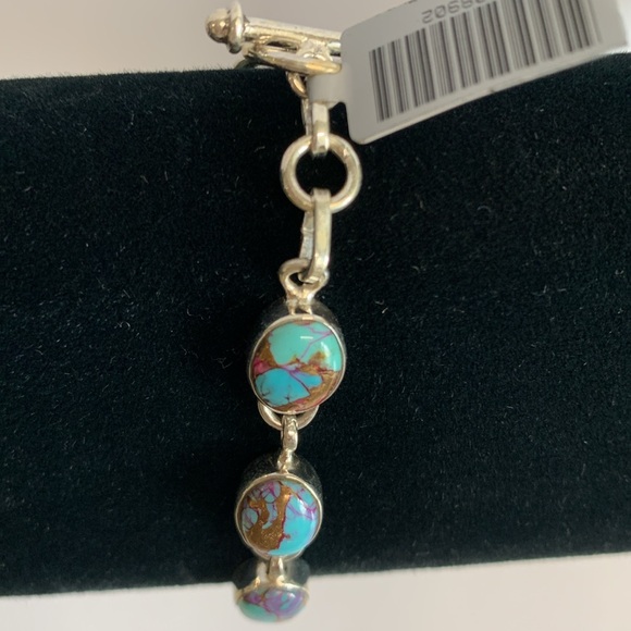 Bracelet Sterling Silver .925 Turquoise - Picture 3 of 4